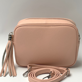 GEMMA Crossbody Leather Bag - Light Pink